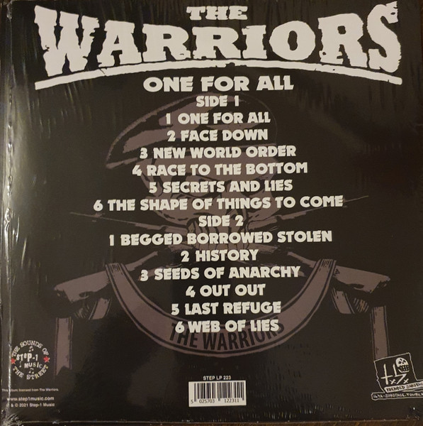 The Warriors  "One For All" LP Black